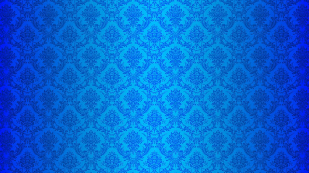 Elegant Floral Damask Wallpaper: Vibrant Blue Textured Background