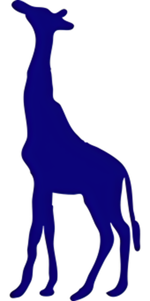 Elegant Blue Giraffe Silhouette Wallpaper for Modern Backgrounds