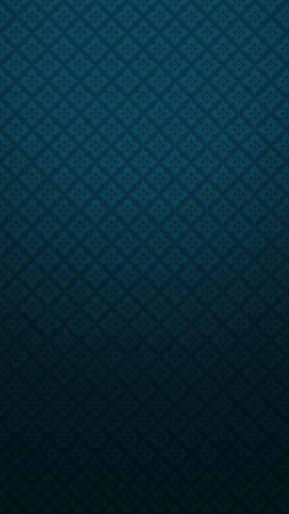 Elegant blue iPhone wallpaper with ornate repeating pattern and subtle dark gradient background