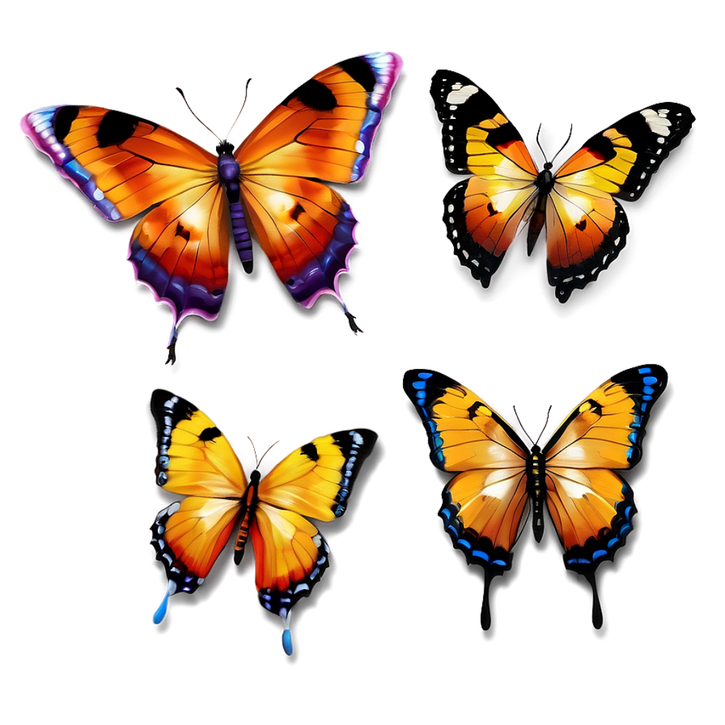 Elegant Butterfly Wallpaper: Vibrant Orange & Black Design Background