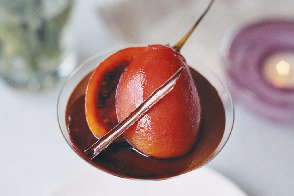 Luxurious Chocolate Truffle Mousse Wallpaper with Spiced Tamarillo