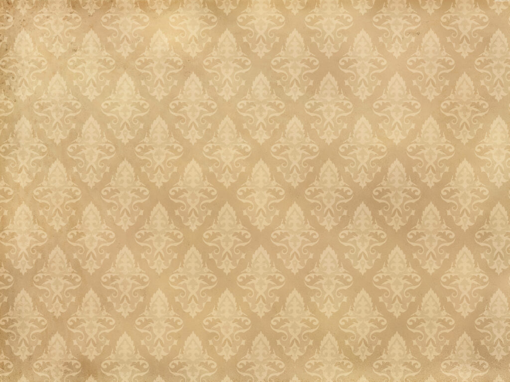 Captivating Damask Elegance Unfolding Against a Warm Light Brown Background Wallpaper