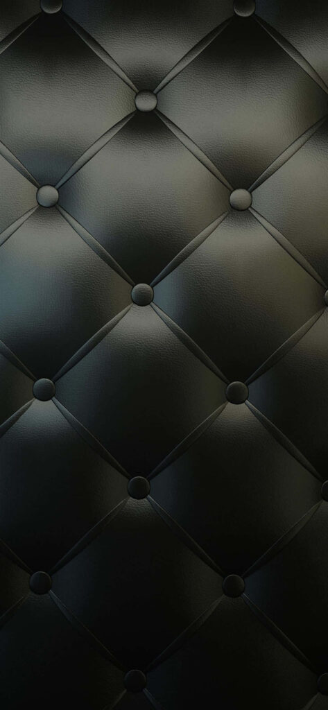 Elegant Quilted Leather Wallpaper: Sleek Dark Textured Background