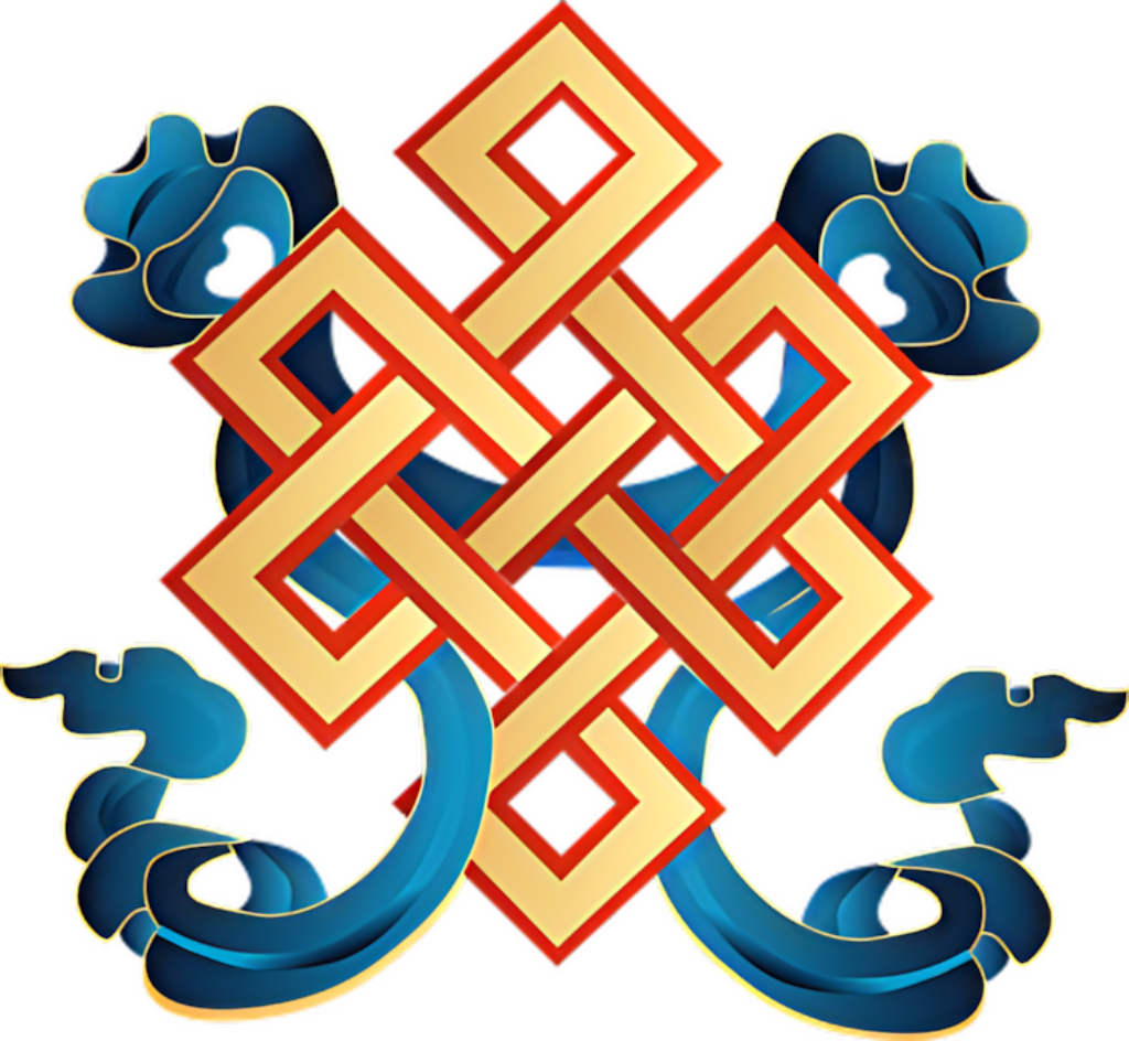 Elegant Endless Knot Wallpaper: Interconnectedness & Harmony Design