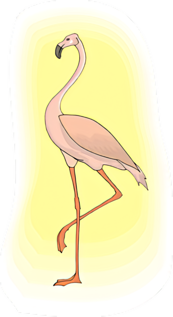 Elegant Flamingo Wallpaper on Soft Yellow Background - Minimalist Design
