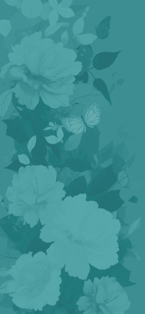 Elegant Floral Butterfly Wallpaper - Monochromatic Nature Background