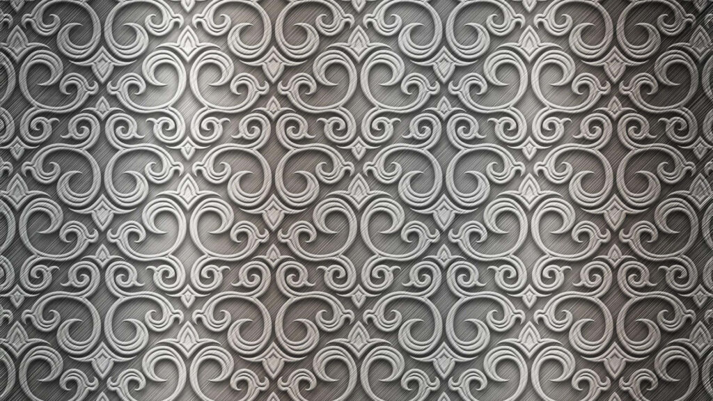 Elegant Floral Metal Texture Wallpaper with Intricate Patterns