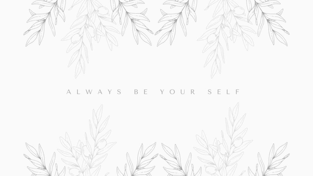Elegant Floral Minimalist Wallpaper with Motivational Quote