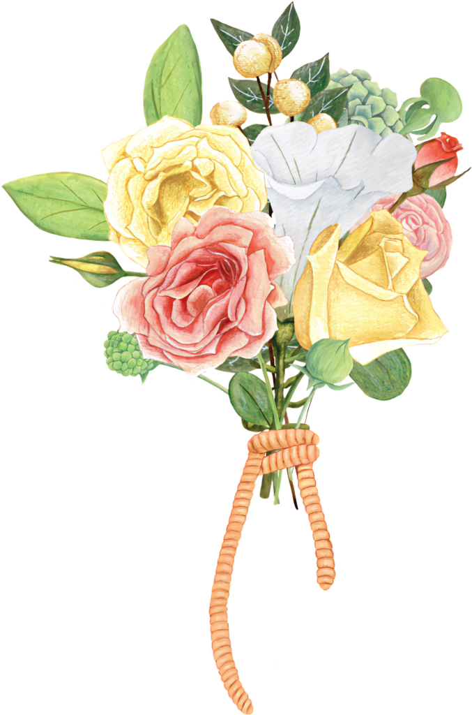 Elegant Floral Wallpaper: Vibrant Roses & Greenery in Watercolor Design