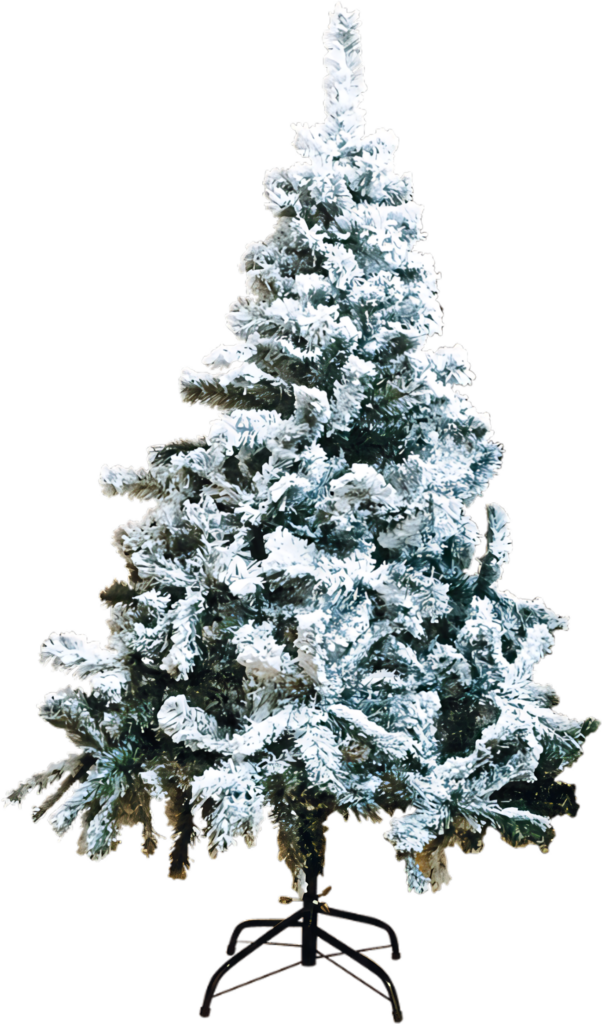 Elegant Frosted Artificial Christmas Tree for Festive Holiday Display Wallpaper