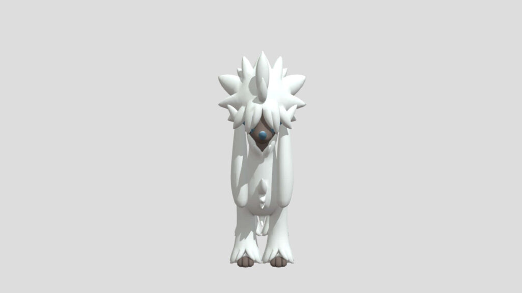 Elegant Furfrou 3D Model Wallpaper with Simple Background