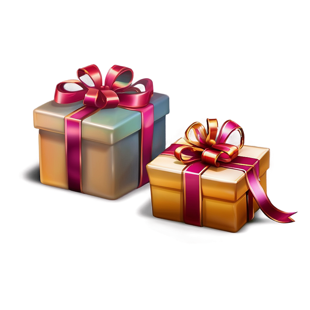 Elegant Gift Boxes with Ribbons on Warm Gradient Wallpaper