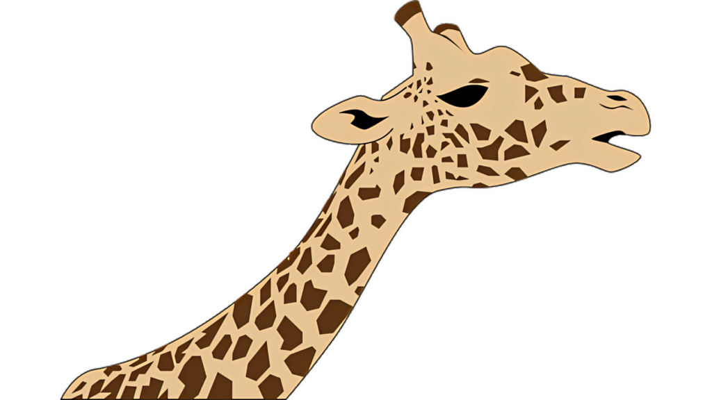 Elegant Giraffe Silhouette Wallpaper - Minimalist PNG Background