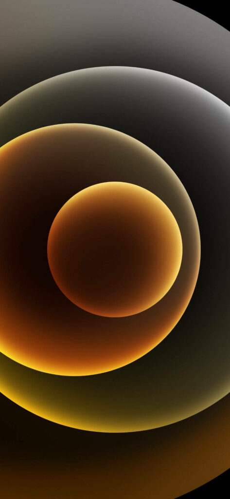 Modern Gold & Grey Circle Wallpaper for iPhone 12 Pro Max