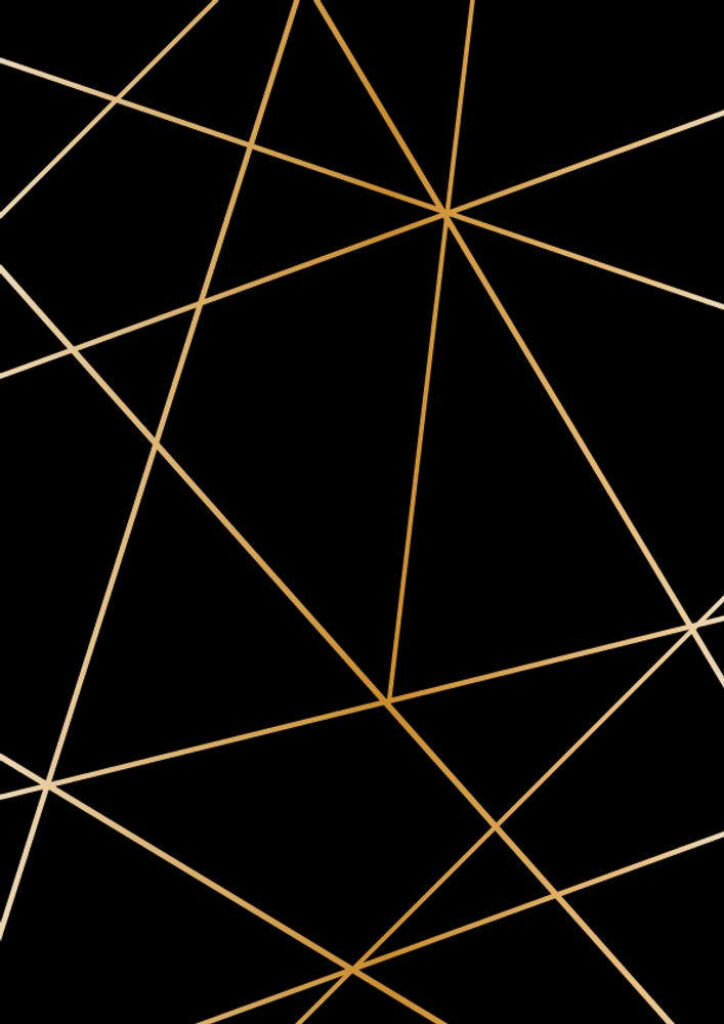 Elegant Gold Triangle Wallpaper on Deep Black Background