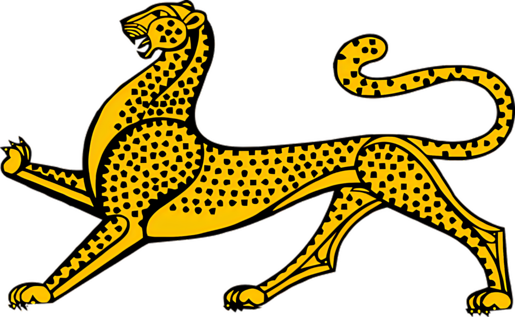 Stylized Golden Leopard Wallpaper: Elegant Artful Design