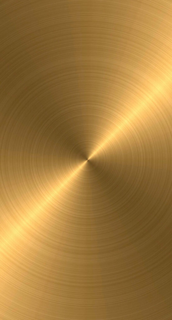 Golden Metallic Texture Wallpaper with Radiating Circular Lines