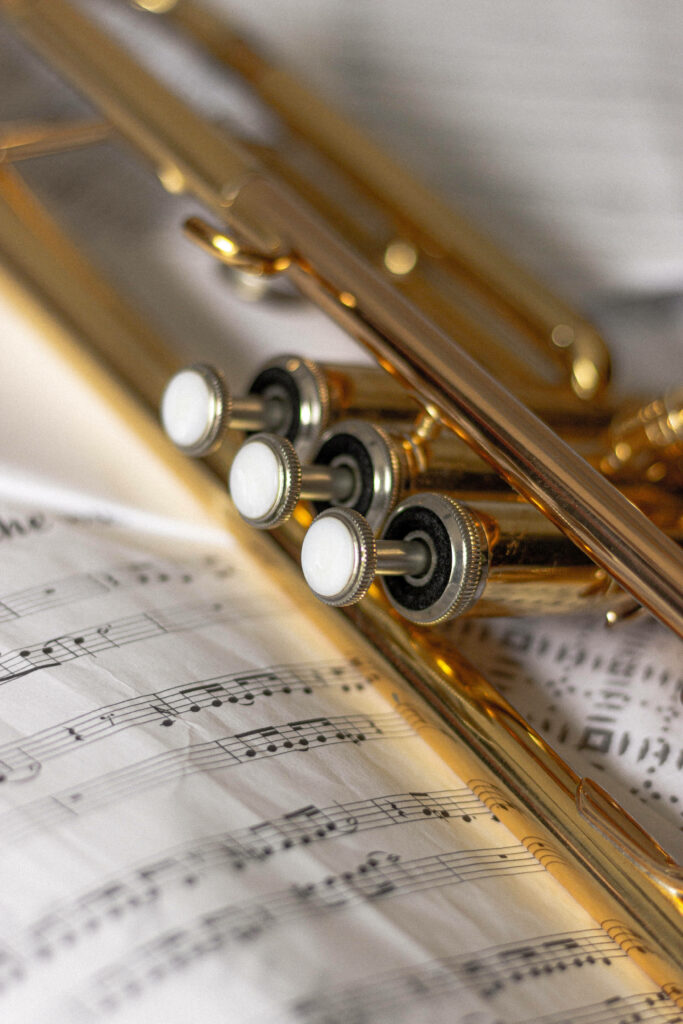 Elegant Trumpet Wallpaper: Artistry Meets Musical Expression