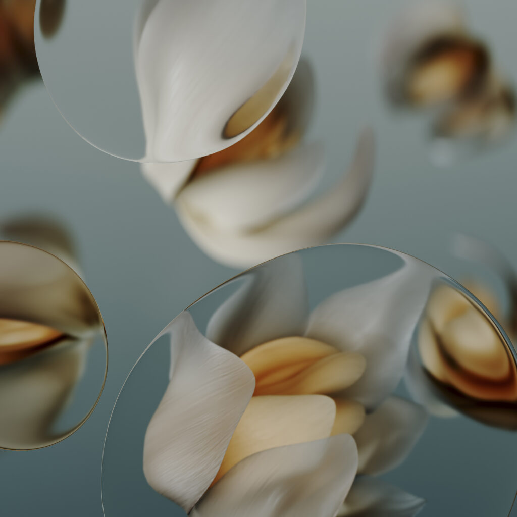Elegant Google Pixel 9a Wallpaper: Soft Abstract Petals on Green