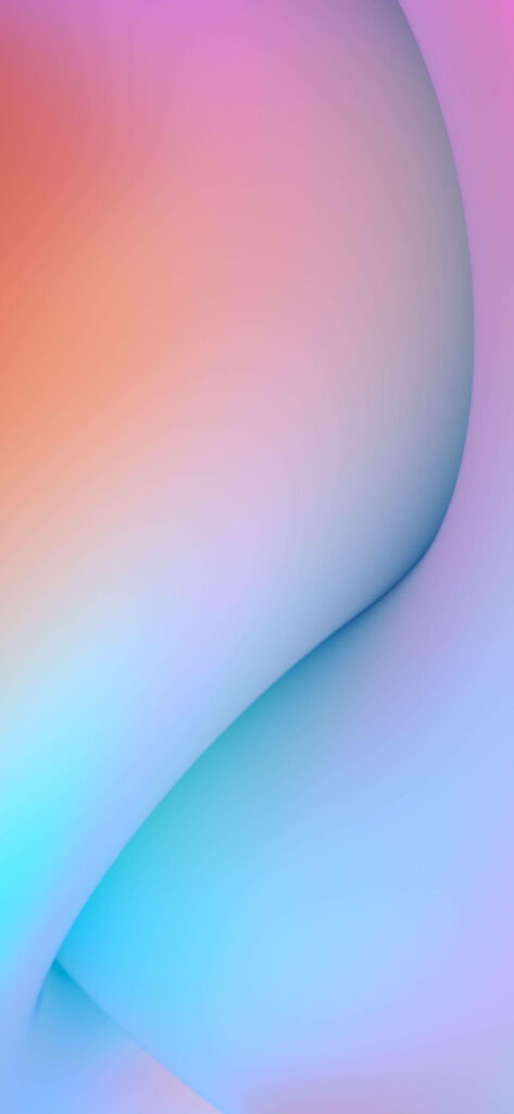 Elegant Gradient Wallpaper: Soft Blue, Pink & Orange iOS 12 Design