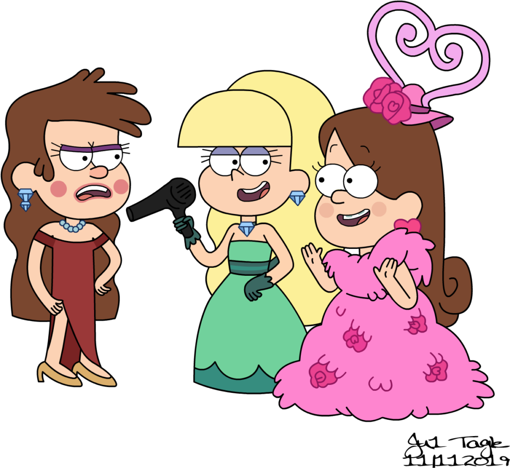 Elegant Gravity Falls Characters Wallpaper - Stylish Background Art