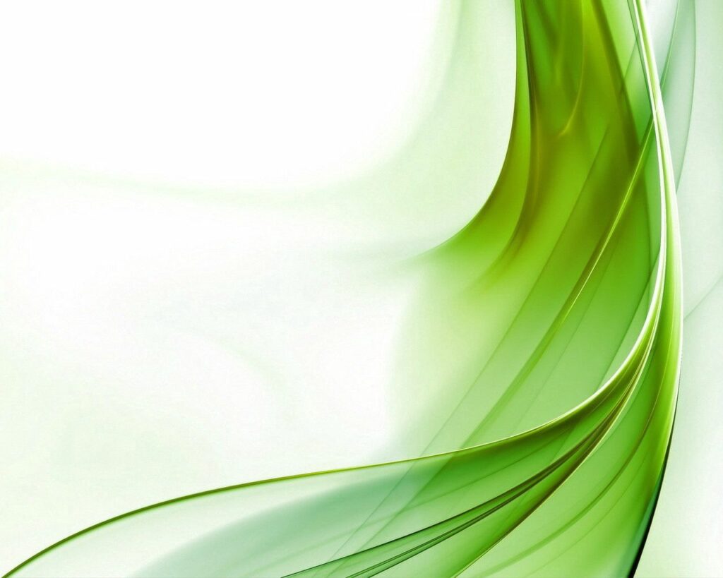 Elegant Green Flowing Lines on White - Abstract 1280x1024 Wallpaper