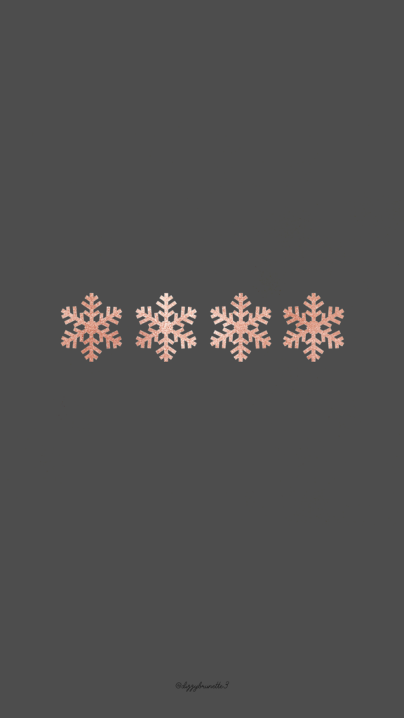Minimalist Grey Wallpaper with Elegant Pink Snowflakes Design