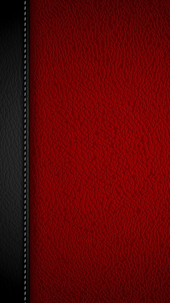 Sleek HTC Red Leather Wallpaper: Textured Design with Black Accents