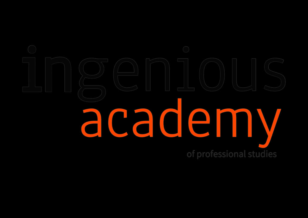 Ingenious Academy Logo Wallpaper on Sleek Black Background