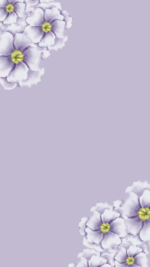 “Elegant Lavender Background with Floral Accents - Phone Wallpaper”