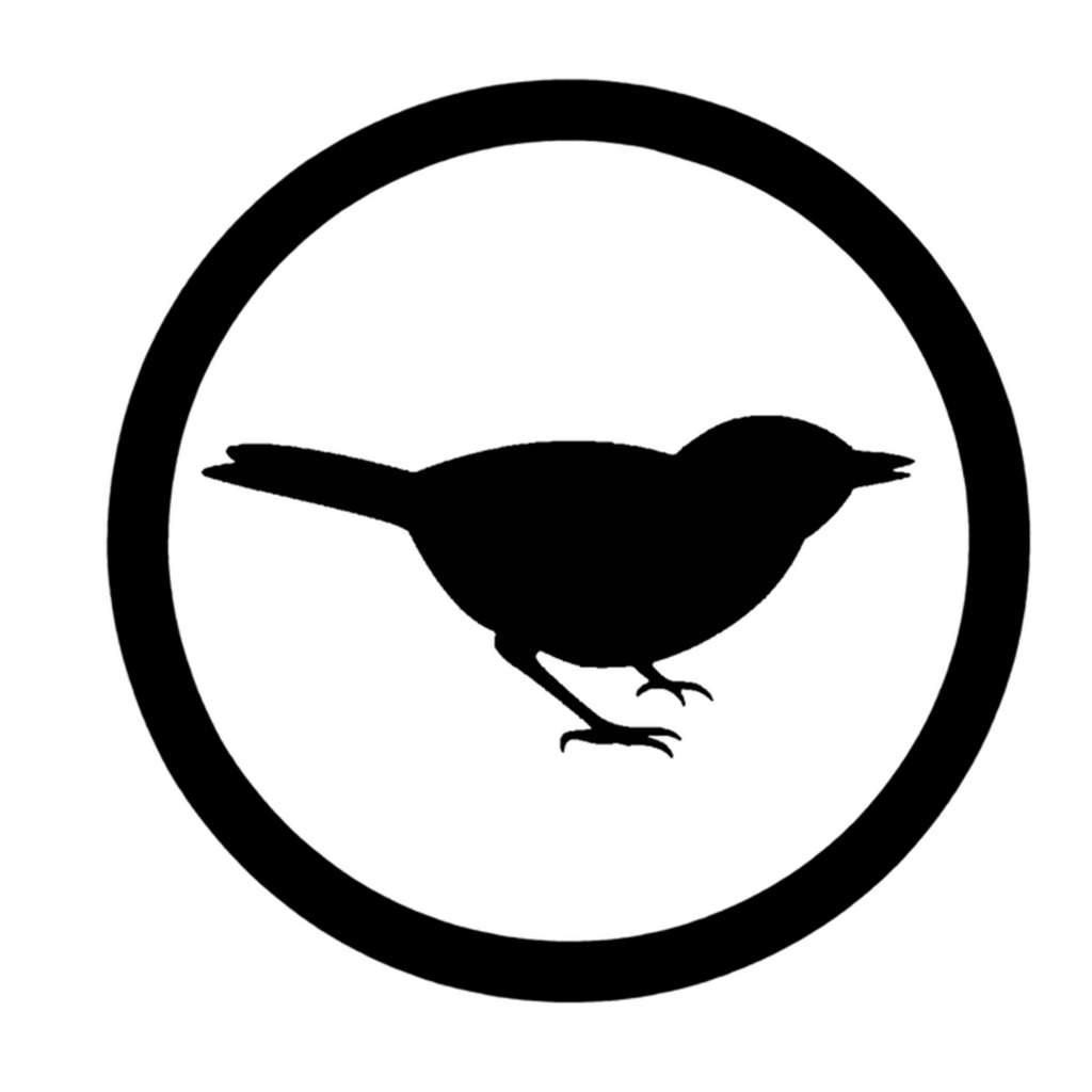 Minimalist Black Bird Icon Wallpaper - Elegant Silhouette Design
