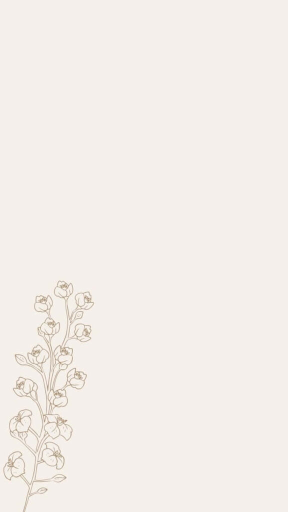 Elegant Floral Sketch Minimalist Wallpaper for Simple Backgrounds