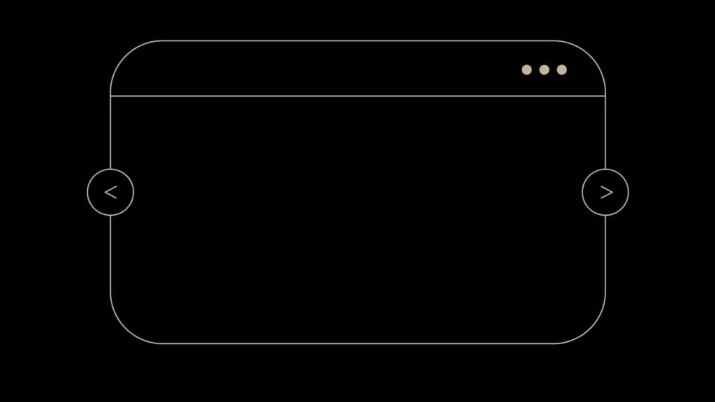 Minimalist Frame Design Wallpaper on Black Background with UI Elements