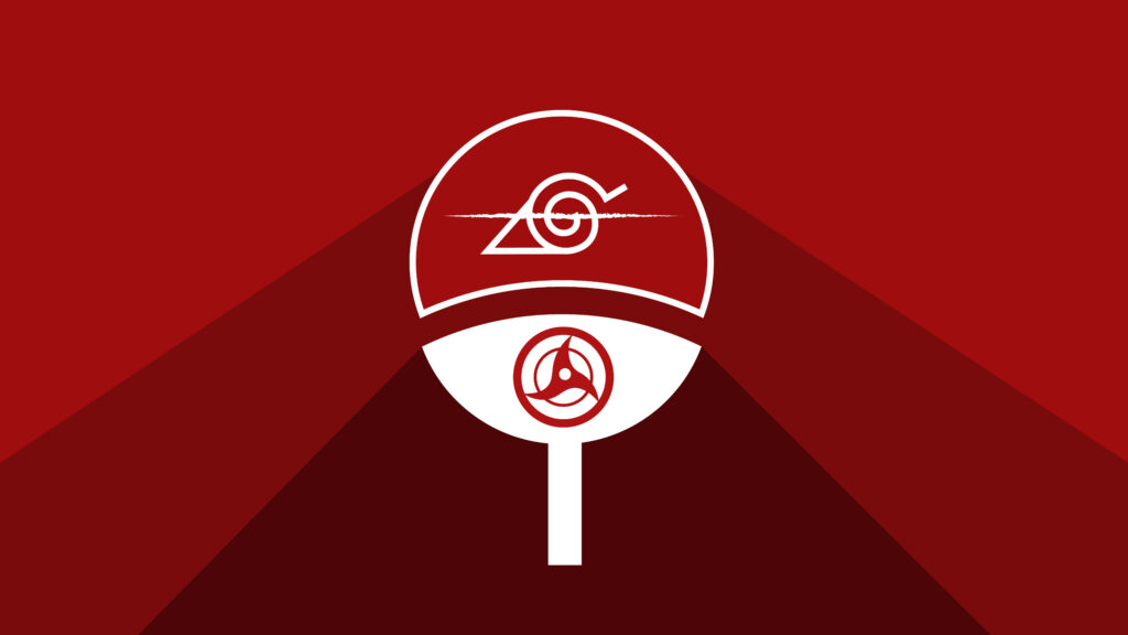 Elegant Sharingan Wallpaper: Bold Red Minimalist Design