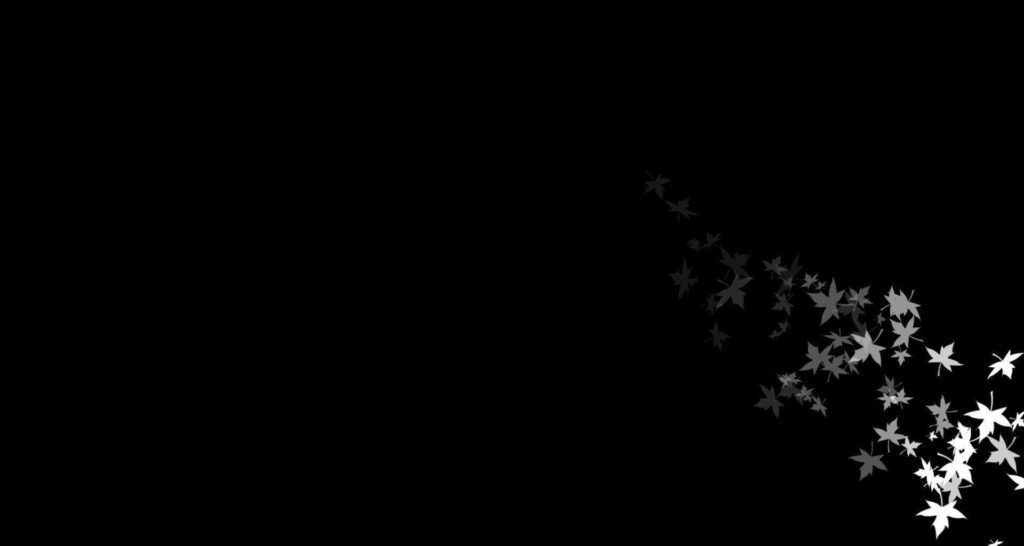 Elegant Minimalist Wallpaper with Maple Leaves on Dark Background