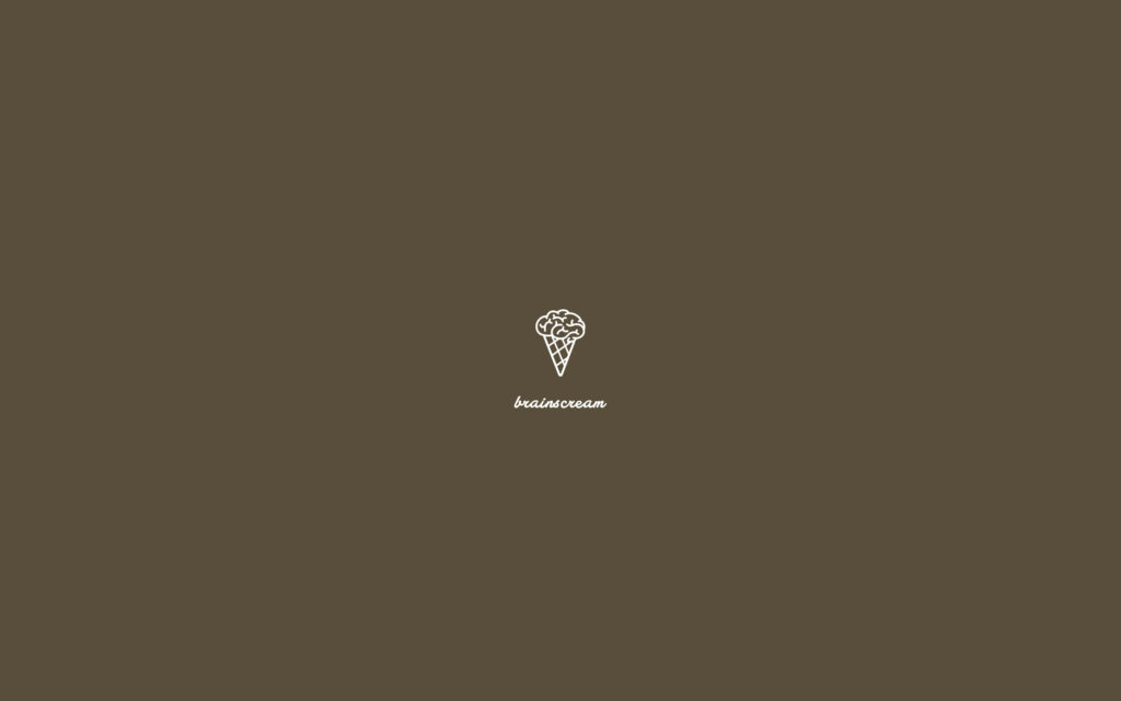 Elegant Minimalist Wallpaper: Deep Brown Ice Cream Cone Design