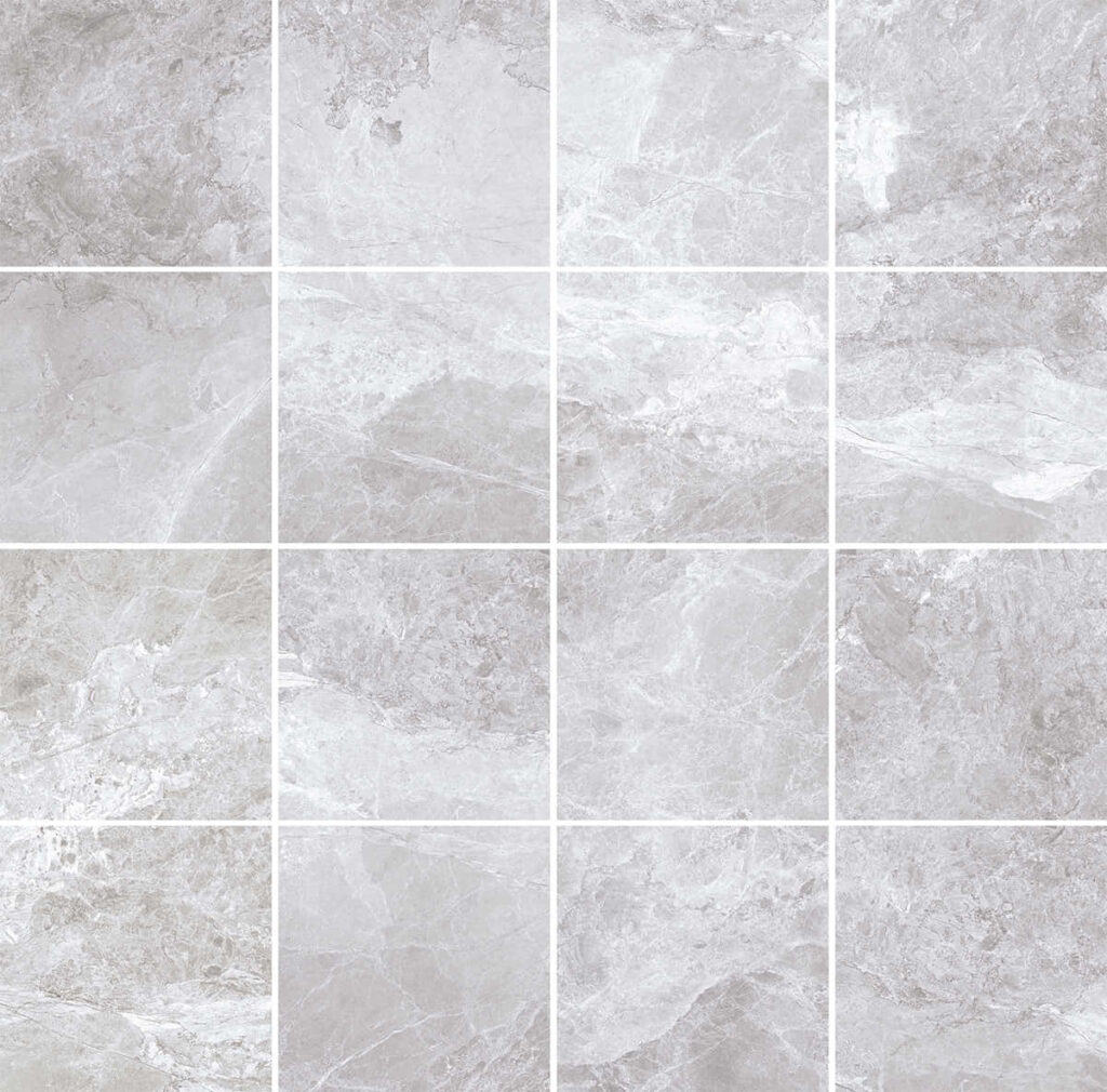 Elegant Minimalist Wallpaper: White Tile Design with Gray Patterns