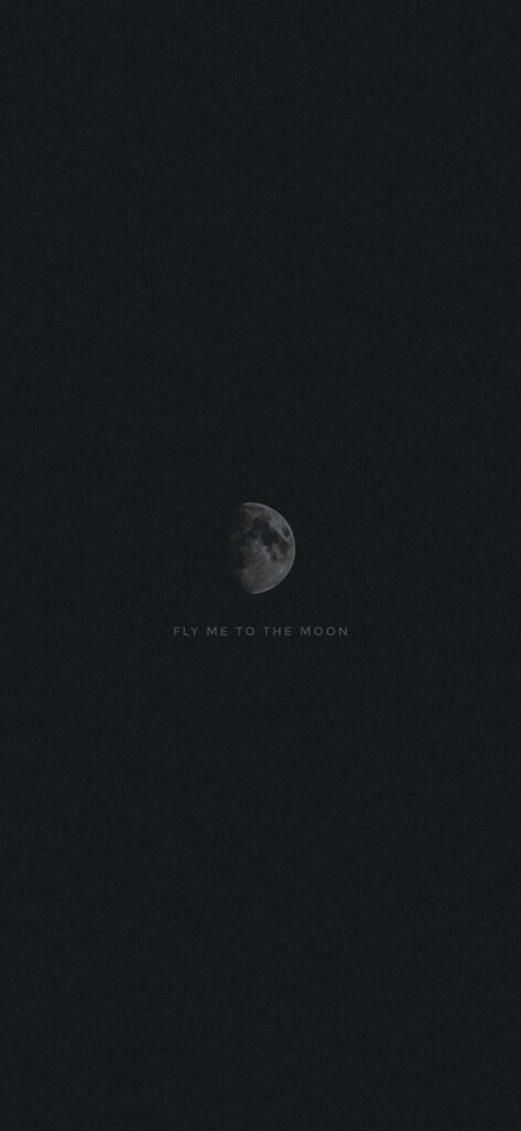 Elegant Moon Wallpaper: Fly Me To The Moon on Dark Background
