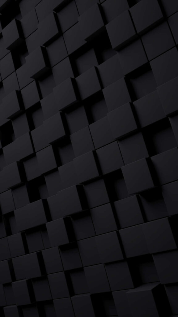Elegant Modern Wallpaper: Abstract Black 3D Cubes Background