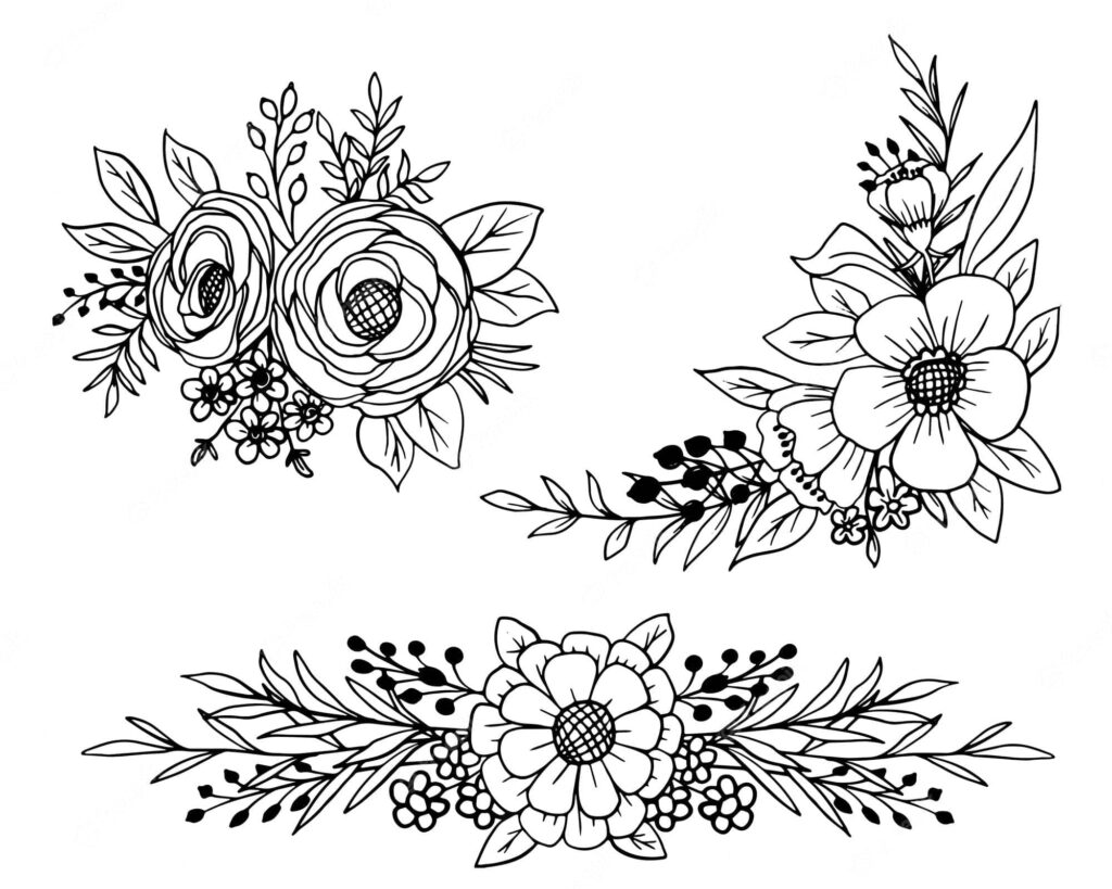 Elegant Monochrome Floral Wallpaper Design for Sophisticated Backgrounds