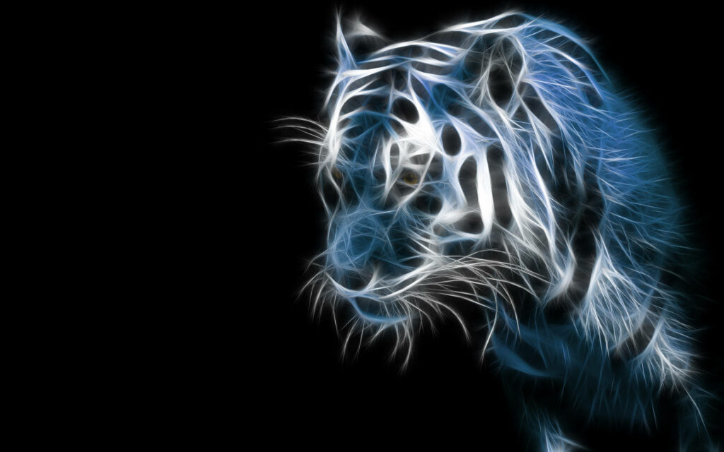 Sleek Abstract Tiger: An Artistic iPhone Background with a Monochromatic Touch Wallpaper