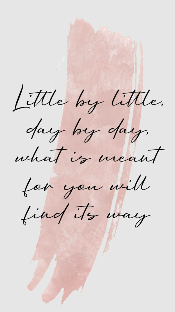 Motivational Quote Wallpaper: Soft Pink Background Reminder
