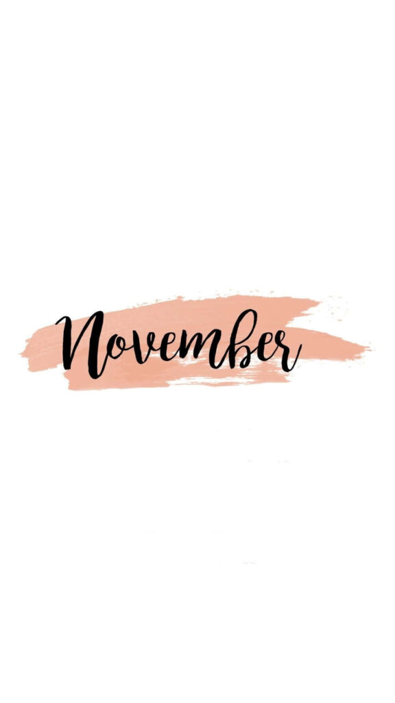 Elegant November Minimalist Wallpaper with Warm Brushstroke Background