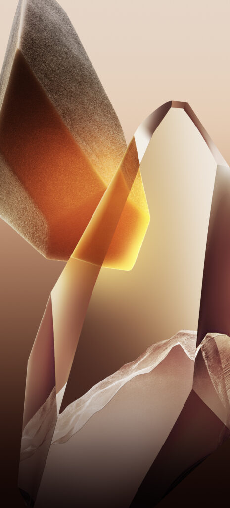 Dynamic OnePlus 13 Wallpaper: Elegant Abstract Amber & Beige Background
