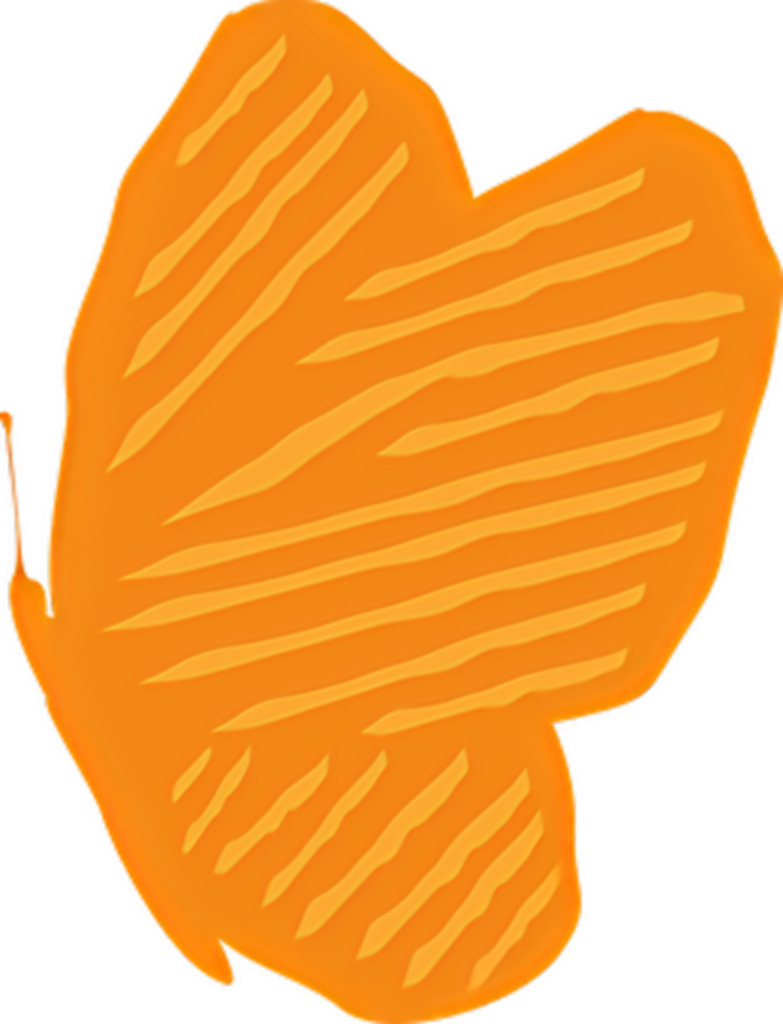 Elegant Orange Butterfly Silhouette Wallpaper Background Design
