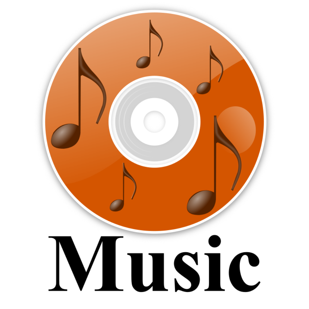 Elegant Orange Music Disc Wallpaper with Glossy Finish and Notes