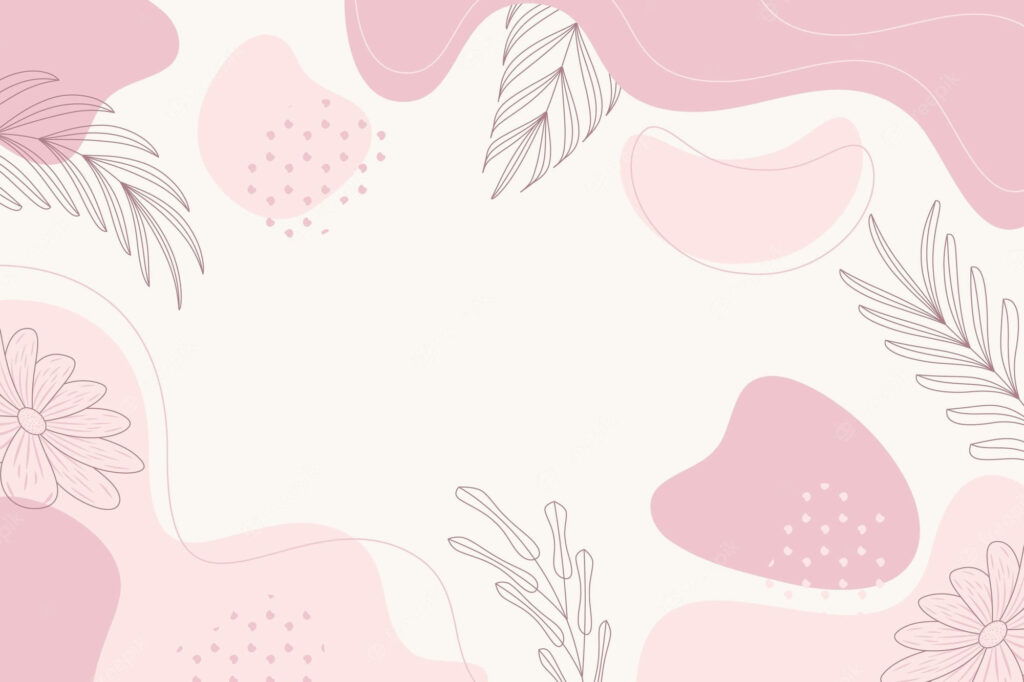 Elegant Pink Abstract Floral Wallpaper with Delicate Shapes