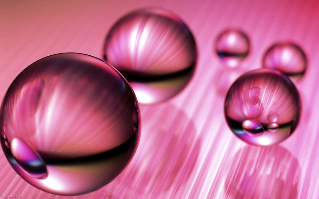 Elegant Pink Sphere Wallpaper: Glossy & Modern Design
