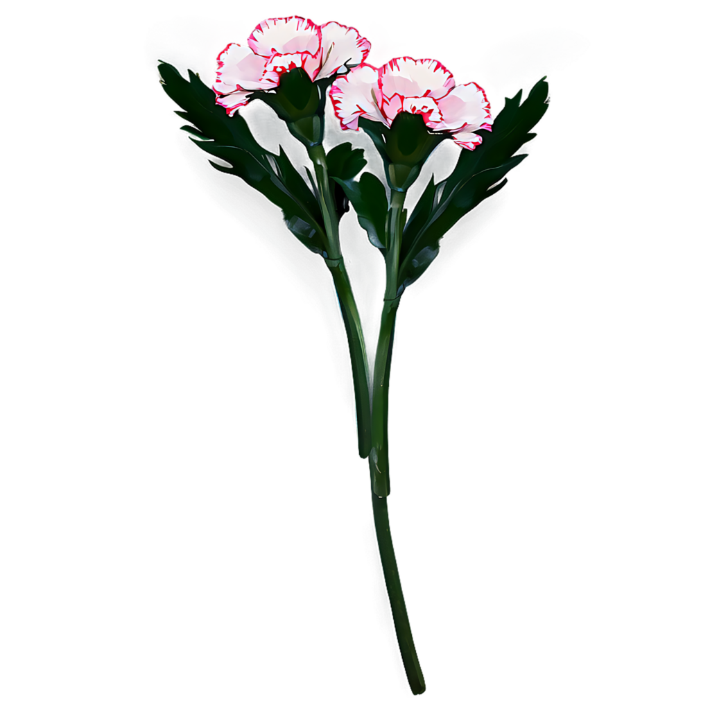 Pink & White Carnation Wallpaper with Transparent Background