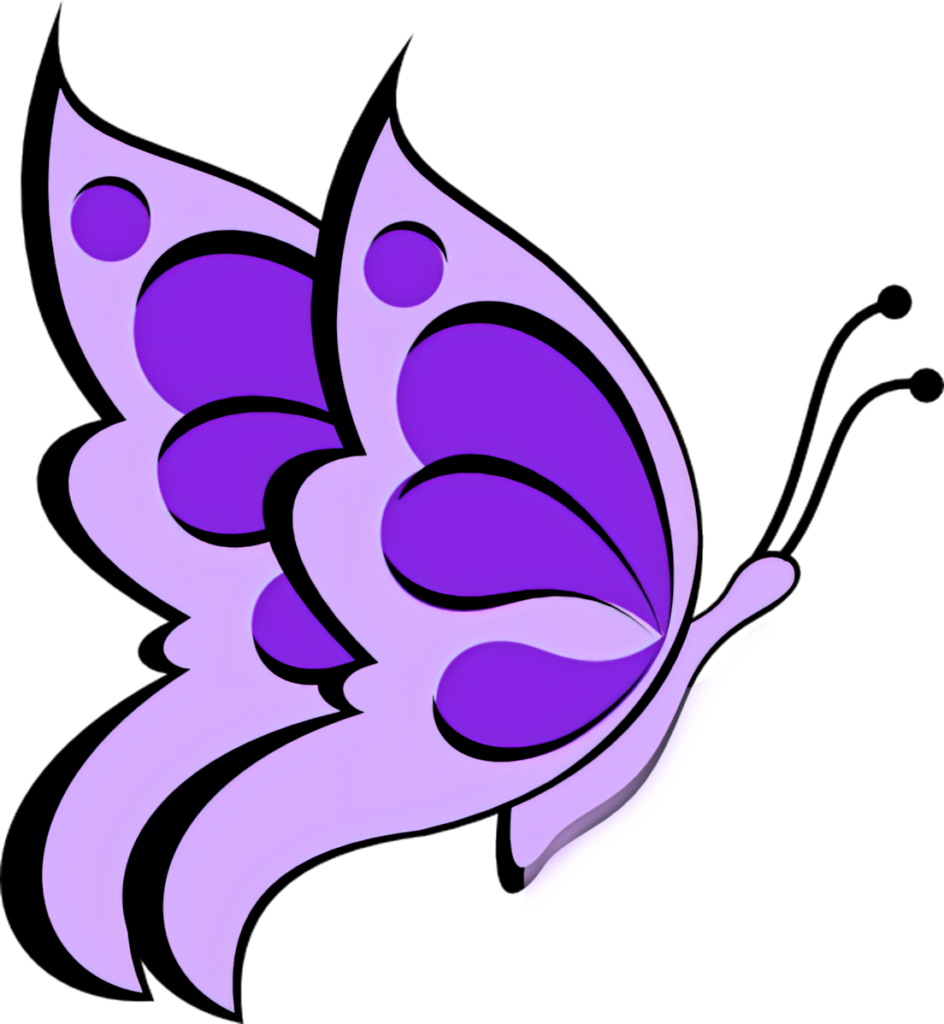Elegant Purple Butterfly Wallpaper with Intricate Wing Patterns